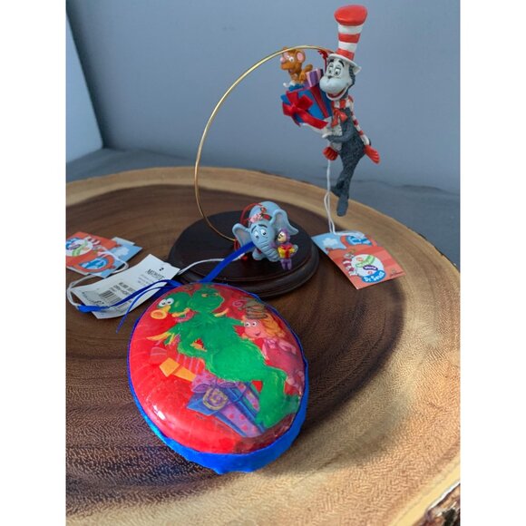 Dr. Seuss Christmas Ornaments Set with Cat In The Hat & Horton 1998 - Picture 1 of 12